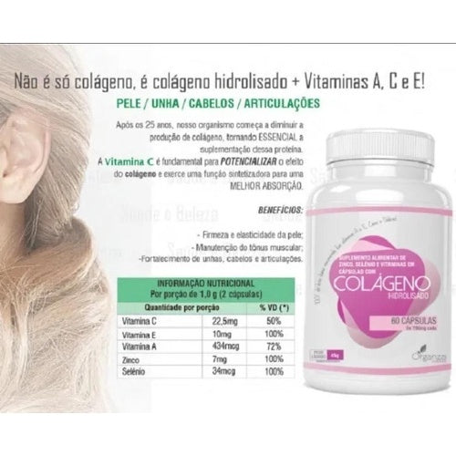 Colágeno hidrolisado + vitaminas A, C e  E